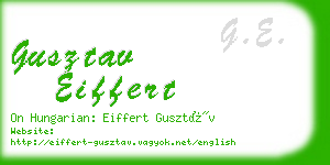 gusztav eiffert business card